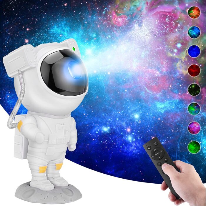 Flyngo Plastic Astronaut Night Lamp Galaxy Led Projector With Remote Control (Robot Lamp)